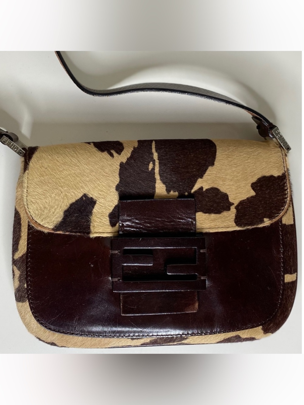 FENDI CALF HAIR - cow print bag